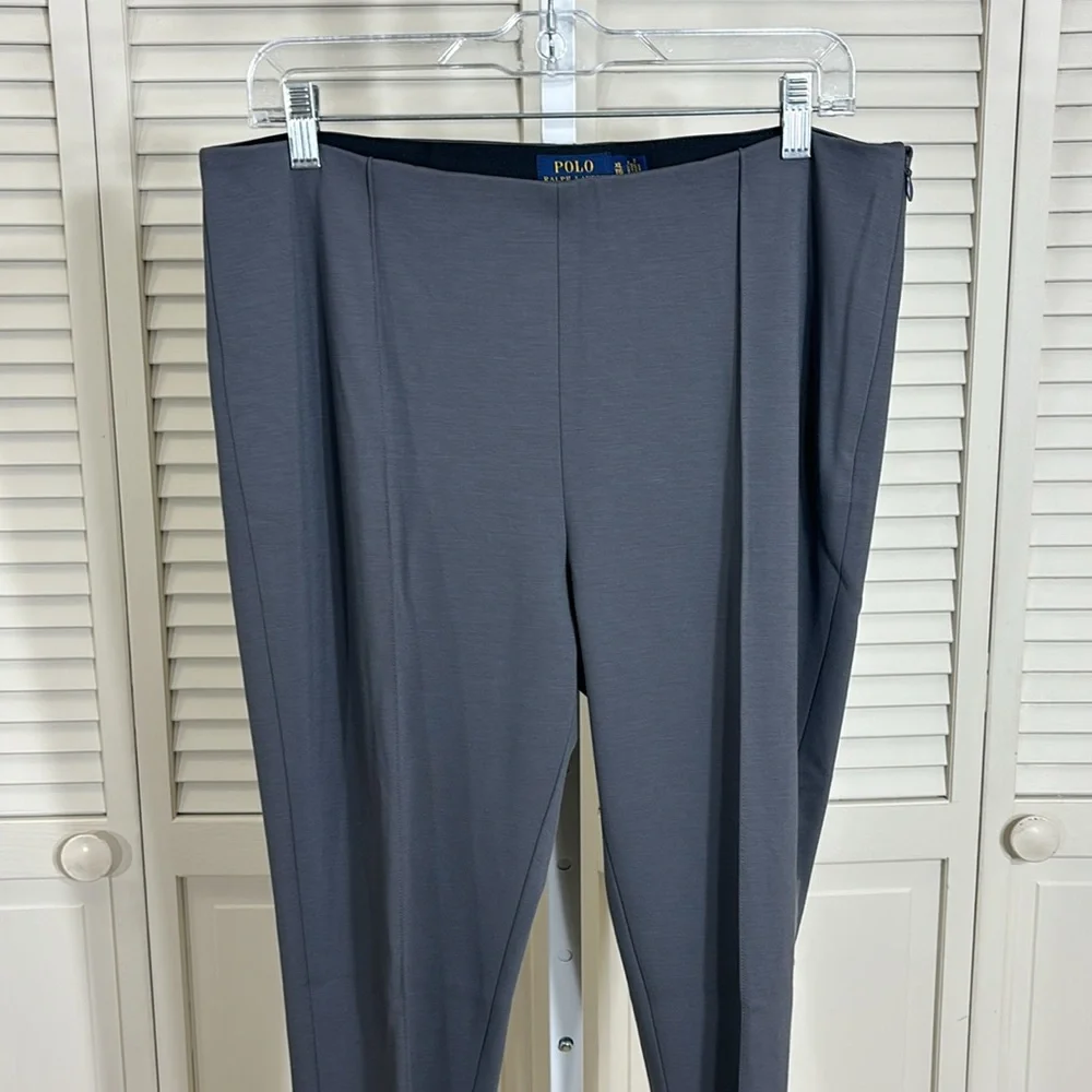 NWT Polo Ralph Lauren Slim Ponte Seamed Stretch Pants in Gray XL